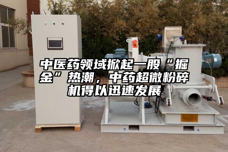 中醫藥領域掀起一股“掘金”熱潮，中藥超微国产精品无码麻豆得以迅速發展